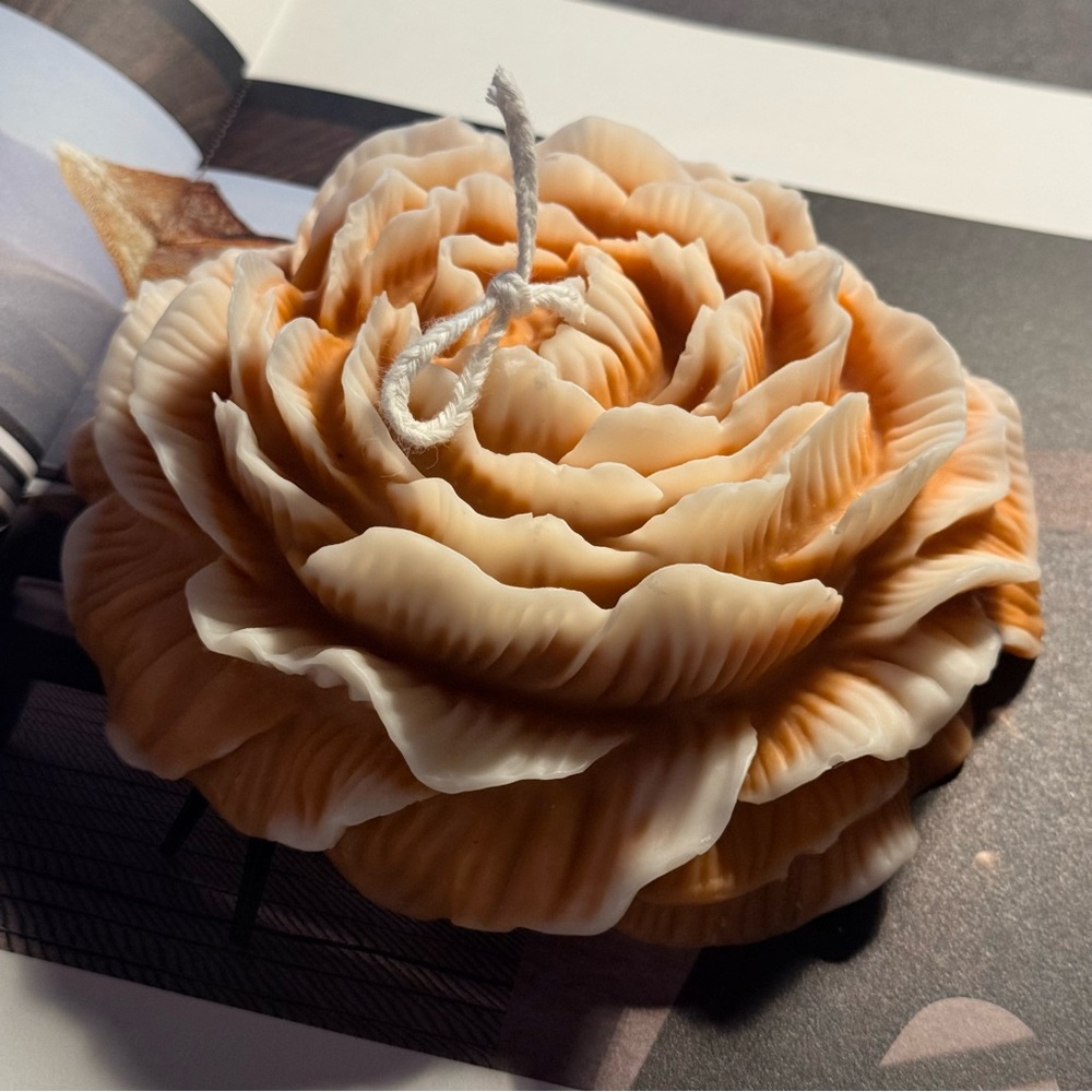 Peony Candle - 1 LB Handcrafted Soy Wax Candle - Flower Candle